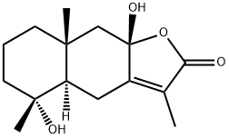 4,8-二羟基桉叶-7(11)-烯-12,8-内酯 结构式