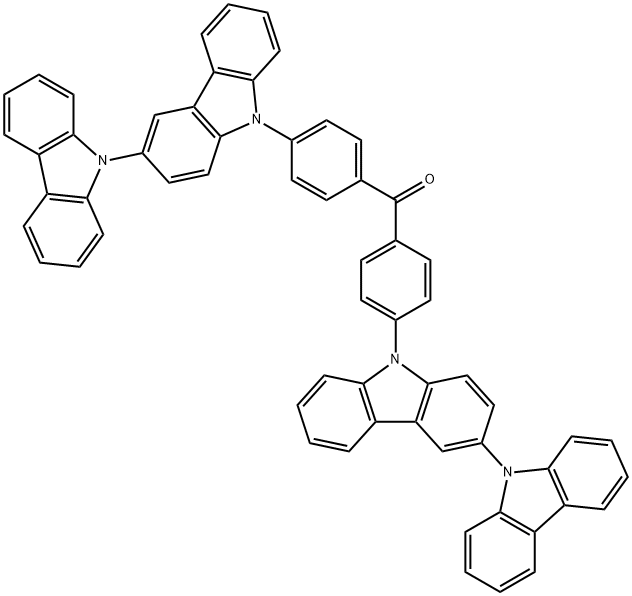 4',4'-双{3-(9H-卡巴唑-9-基)-9H-卡巴唑-9-基}甲酮 结构式