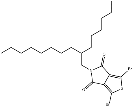 IN1618, 1,3-二溴-5-(2-己基癸基)-4H-噻吩并[3,4-C]吡咯-4,6(5H)-二酮 结构式