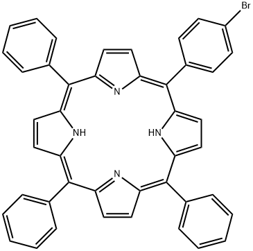 5-(溴苯基)- 10,15,20-苯基卟啉 结构式