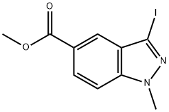 Methyl 3-iodo-1-methyl-1H-indazole-5-carboxylate 结构式