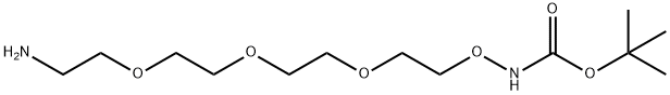 叔丁氧羰基羟胺-三乙二醇-丙酸 结构式
