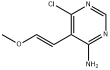 (E)-6-氯-5-(2-甲氧基乙烯基)嘧啶-4-胺 结构式