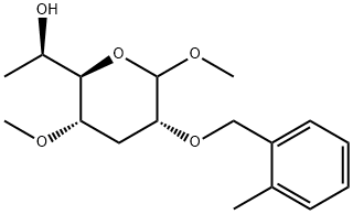 allo-Heptopyranoside, methyl 3,7-dideoxy-4-O-methyl-2-O-(2-methylphenyl)methyl- 结构式