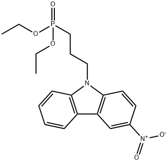 (3-(3-硝基-9H-咔唑-9-基)丙基)膦酸二乙酯 结构式