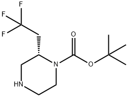 tert-butyl (S)-2-(2,2,2-trifluoroethyl)piperazine-1-carboxylate 结构式