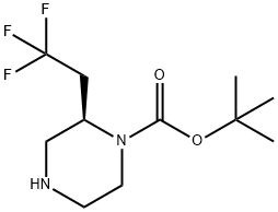 tert-butyl (R)-2-(2,2,2-trifluoroethyl)piperazine-1-carboxylate 结构式