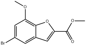 5-溴-7-甲氧基苯并呋喃-2-羧酸甲酯 结构式