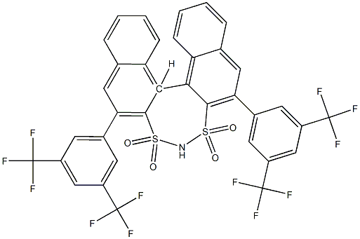 (S)-3,3'-双[3,5-双(三氟甲基)苯基]-1,1'-联萘-2,2'-二磺酰亚胺 结构式