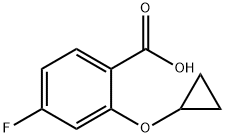 2-环丙氧基-4-氟苯甲酸 结构式