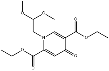 2,5-Pyridinedicarboxylic acid, 1-(2,2-dimethoxyethyl)-1,4-dihydro-4-oxo-, 2,5-diethyl ester 结构式