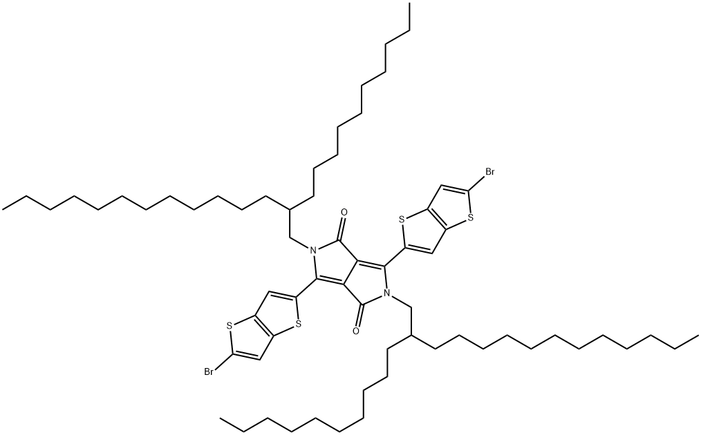癸基十四烷基-吡咯并吡咯二酮-并二噻吩-双溴 结构式