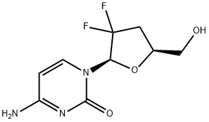 2',3'-Dideoxy-2',2'-difluorocytidine 结构式