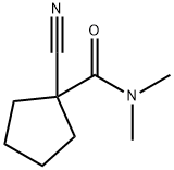 1-氰基-N,N-二甲基环戊烷-1-甲酰胺 结构式