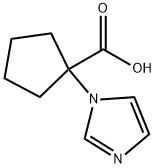 1-(1H-imidazol-1-yl)cyclopentane-1-carboxylic
acid 结构式
