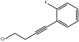 Benzene, 1-(4-chloro-1-butyn-1-yl)-2-fluoro- 结构式