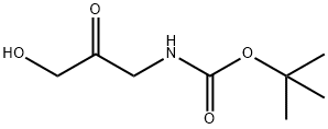 (3-羟基-2-氧代丙基)氨基甲酸叔丁酯 结构式