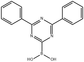 (4,6-二苯基-1,3,5-三嗪-2-基)硼酸 结构式