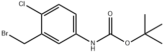 Carbamic acid, N-[3-(bromomethyl)-4-chlorophenyl]-, 1,1-dimethylethyl ester 结构式