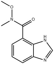 1H-Benzimidazole-7-carboxamide, N-methoxy-N-methyl- 结构式