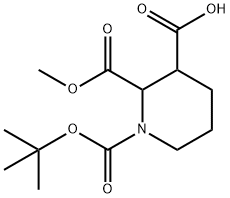 1,2,3-Piperidinetricarboxylic acid, 1-(1,1-dimethylethyl) 2-methyl ester 结构式