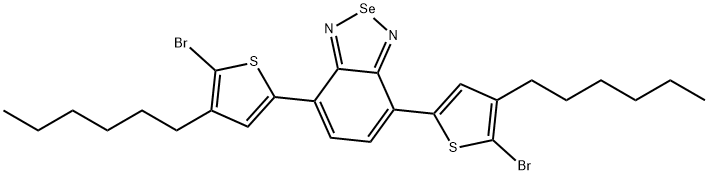 4,7-Bis(5-bromo-4-hexylthiophen-2-yl)benzo[c][1,2,5]selenadiazole 结构式