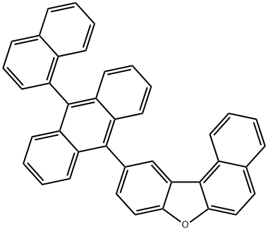 10-[10-(1- 萘)基-9-蒽基]苯并萘 [1,2-D]呋喃 结构式