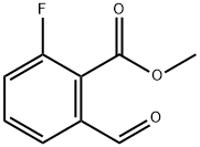 2-甲酰基-6-氟苯甲酸甲酯 结构式
