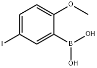 (5-碘-2-甲氧基苯基)硼酸 结构式