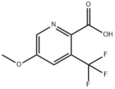 5-甲氧基-3-(三氟甲基)吡啶甲酸 结构式