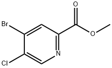 2-Pyridinecarboxylic acid, 4-bromo-5-chloro-, methyl ester 结构式