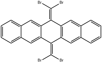 6,13-bis(dibromomethylene)-6,13-dihydropentacene 结构式