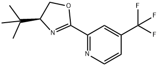 [2-[(4S)-4-叔丁基-4,5-二氢-2-恶唑基]-4-三氟甲基吡啶] 结构式