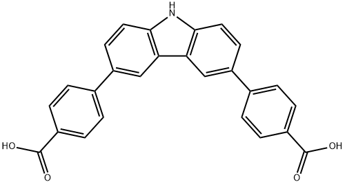 4,4'-(9H-咔唑-3,6-二基)二苯甲酸 结构式