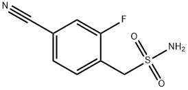 (4-氰基-2-氟苯基)甲磺酰胺 结构式