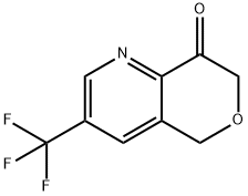 5H-Pyrano[4,3-b]pyridin-8(7H)-one, 3-(trifluoromethyl)- 结构式