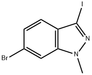 6-溴-3-碘-1-甲基-1H-吲唑 结构式