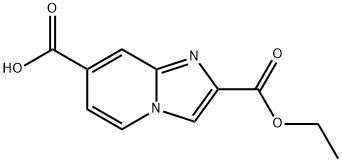 2-(乙氧羰基)咪唑并[1,2-A]吡啶-7-羧酸 结构式