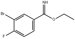 3-溴-4-氟苯甲亚胺酸乙酯盐酸盐 结构式