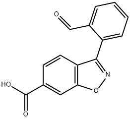 3-(2-甲酰基苯基)苯并[D]异噁唑-6-羧酸 结构式