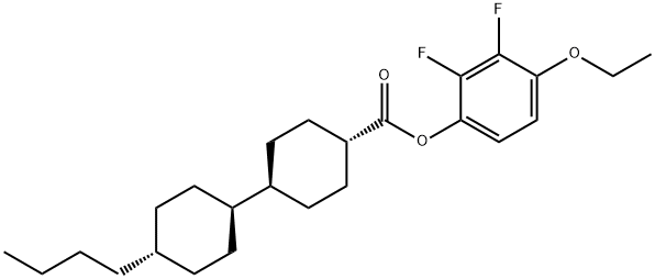 [1,1'-Bicyclohexyl]-4-carboxylic acid, 4'-butyl-, 4-ethoxy-2,3-difluorophenyl ester, (trans,trans)- 结构式