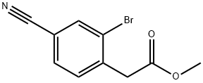 methyl 2-bromo-4-cyanophenylacetate  结构式