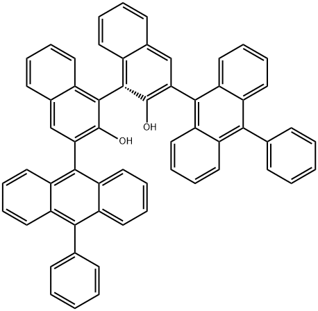 (R)-3,3'-双(10-苯基-9-蒽基)-1,1'-联萘 结构式
