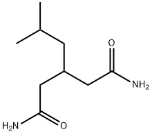 3-(2-甲基丙基)戊烷二酰胺 结构式