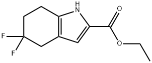 5,5-二氟-4,5,6,7-四氢-1H-吲哚-2-甲酸乙酯 结构式