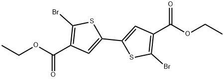 [2,2'-Bithiophene]-4,4'-dicarboxylic acid, 5,5'-dibromo-, 4,4'-diethyl ester 结构式