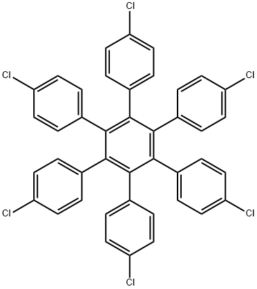 1,1':2',1''-Terphenyl, 4,4''-dichloro-3',4',5',6'-tetrakis(4-chlorophenyl)- 结构式