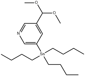 3-Formyl-5-(tributylstannyl)pyridine dimethylacetal 结构式