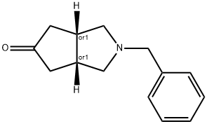 Cyclopenta[c]pyrrol-5(1H)-one, hexahydro-2-(phenylmethyl)-, (3aR,6aS)-rel- 结构式