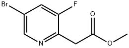 Methyl 2-(5-bromo-3-fluoropyridin-2-yl)acetate 结构式